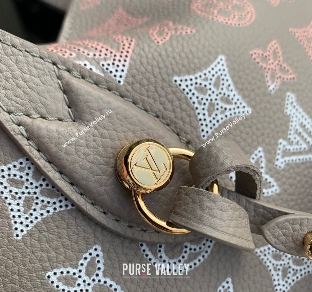 Louis Vuitton Blossom PM Tote Bag in Mahina Perforated Calfskin M23758 Grey 2024 (KI-240413041)