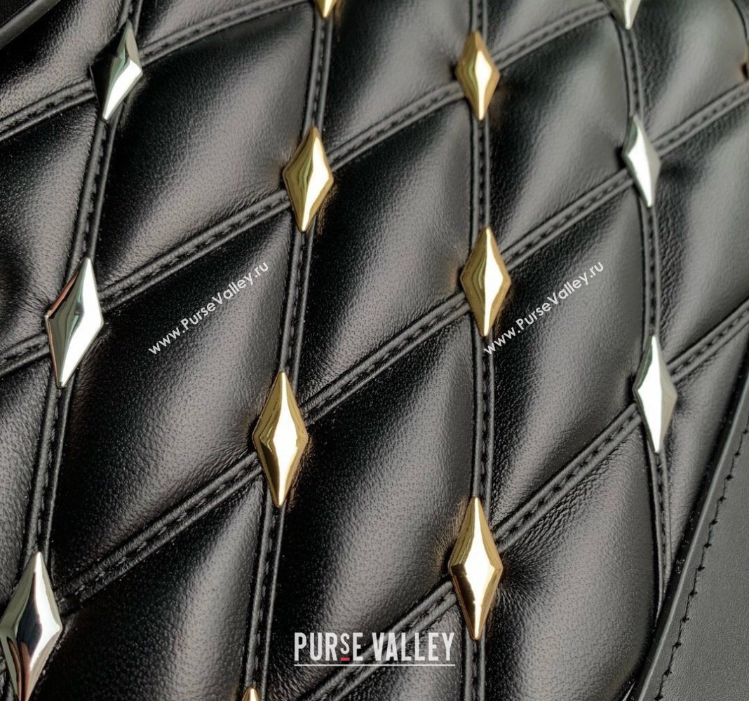 Louis Vuitton Alma BB Bag in Quilted Lambskin withStud M83019 Black 2024 (KI-240413044)