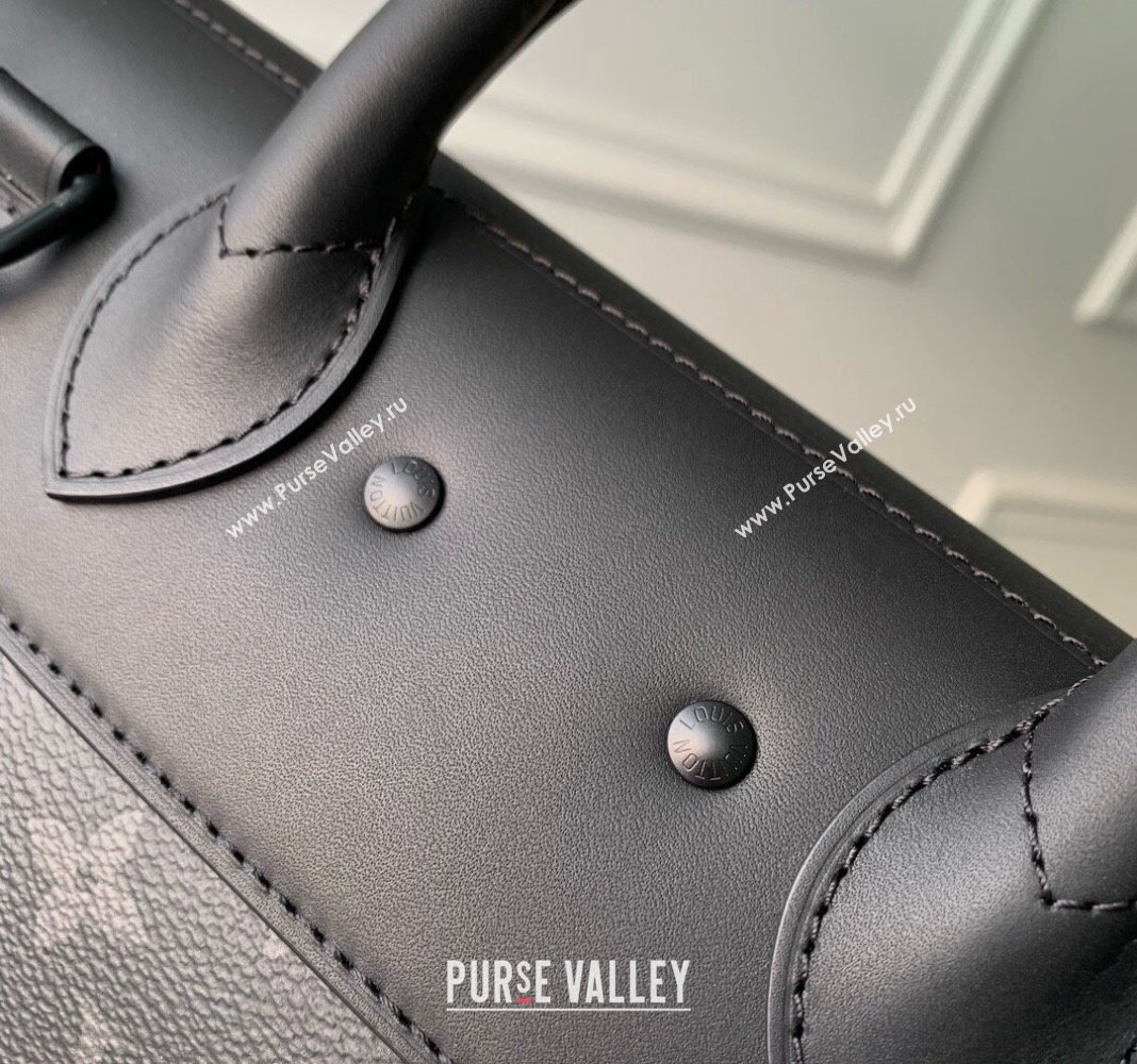 Louis Vuitton Mens Steamer PM Messenger bag Monogram Eclipse Canvas M46953 Black 2024 (KI-240413047)