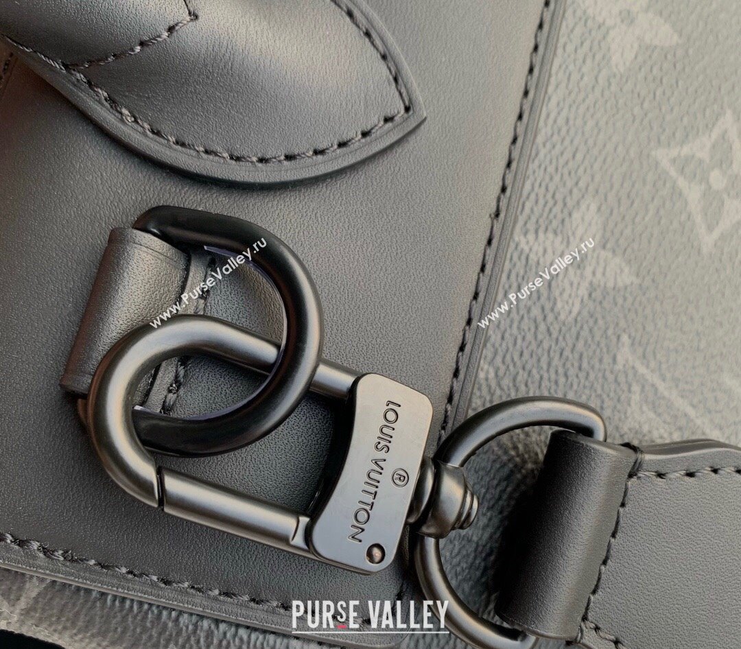 Louis Vuitton Mens Steamer PM Messenger bag Monogram Eclipse Canvas M46953 Black 2024 (KI-240413047)