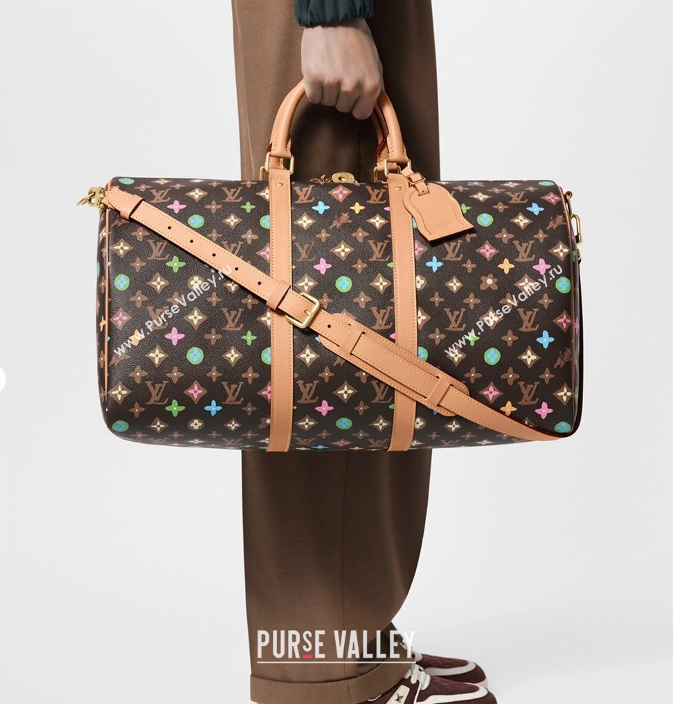 Louis Vuitton Keepall Bandouliere 50 Travel Bag in Monogram Craggy Canvas M24901 Chocolate Brown 2024 (KI-240412062)