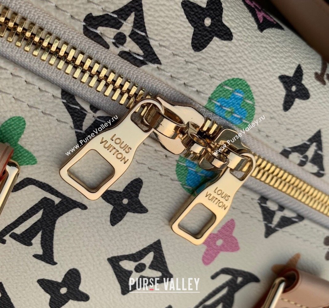 Louis Vuitton Keepall Bandouliere 50 Travel Bag in Monogram Craggy Canvas M24901 Vanilla White 2024 (KI-240412063)