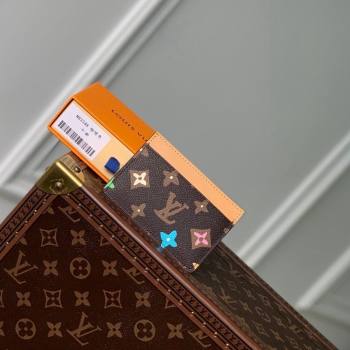 Louis Vuitton Card Holder in Monogram Craggy Canvas M83348 Chocolate Brown 2024 (KI-240412061)