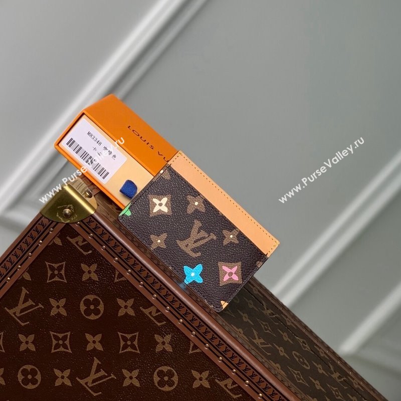 Louis Vuitton Card Holder in Monogram Craggy Canvas M83348 Chocolate Brown 2024 (KI-240412061)