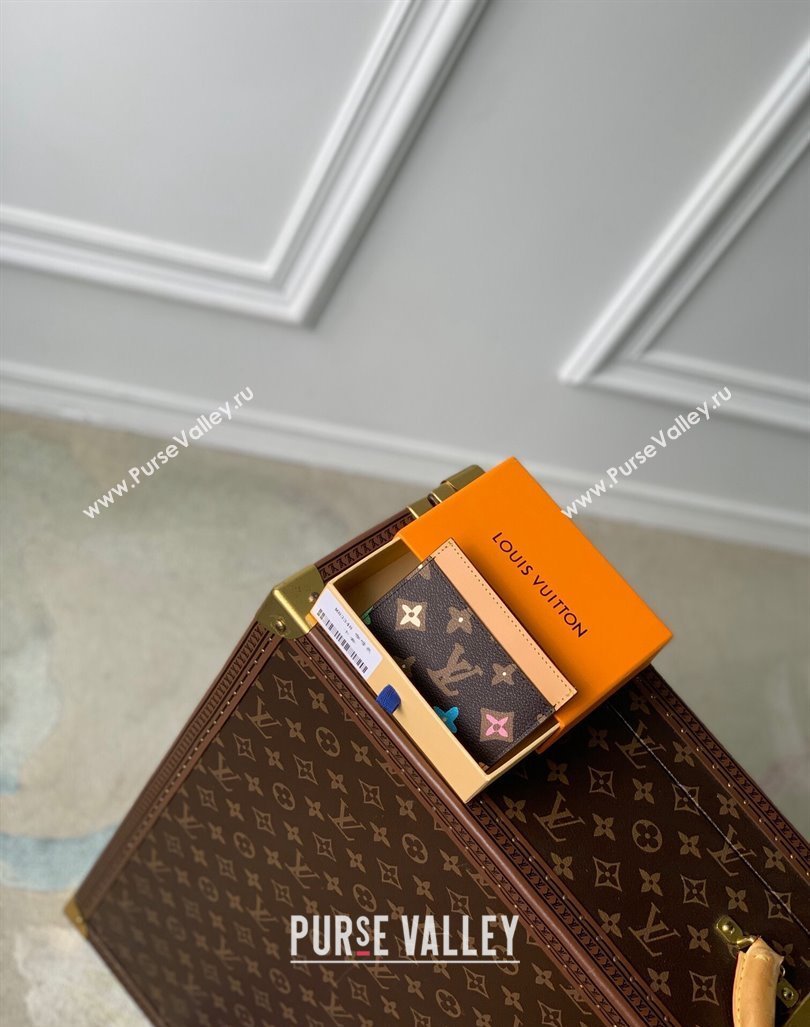 Louis Vuitton Card Holder in Monogram Craggy Canvas M83348 Chocolate Brown 2024 (KI-240412061)
