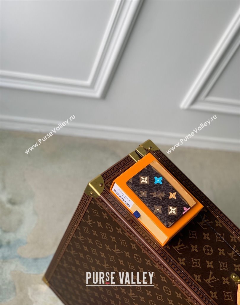 Louis Vuitton Card Holder in Monogram Craggy Canvas M83348 Chocolate Brown 2024 (KI-240412061)