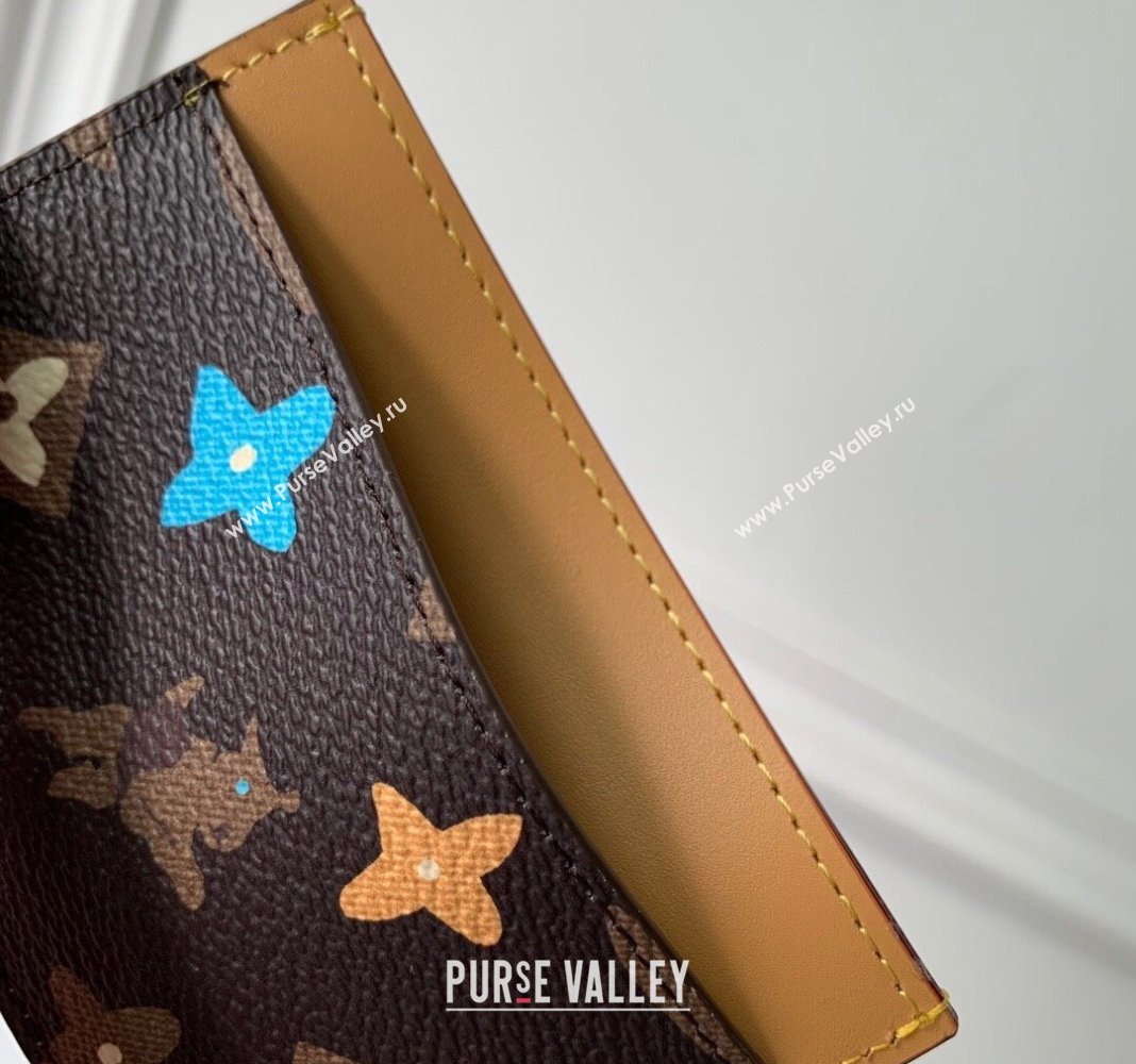 Louis Vuitton Card Holder in Monogram Craggy Canvas M83348 Chocolate Brown 2024 (KI-240412061)