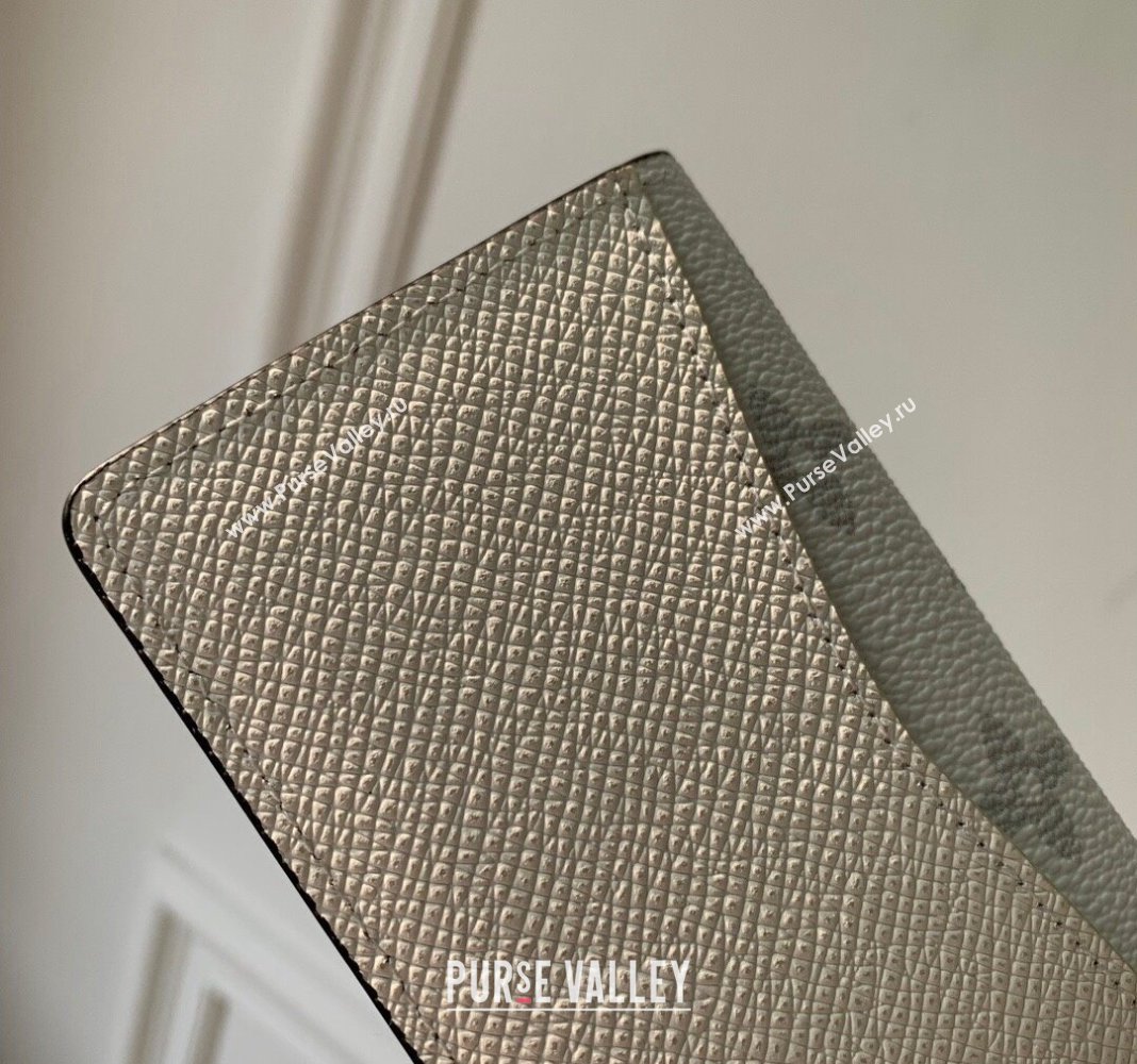 Louis Vuitton Pocket Organizer Wallet in Taiga Leather and Monogram Canvas M83095 White 2024 (KI-240413046)