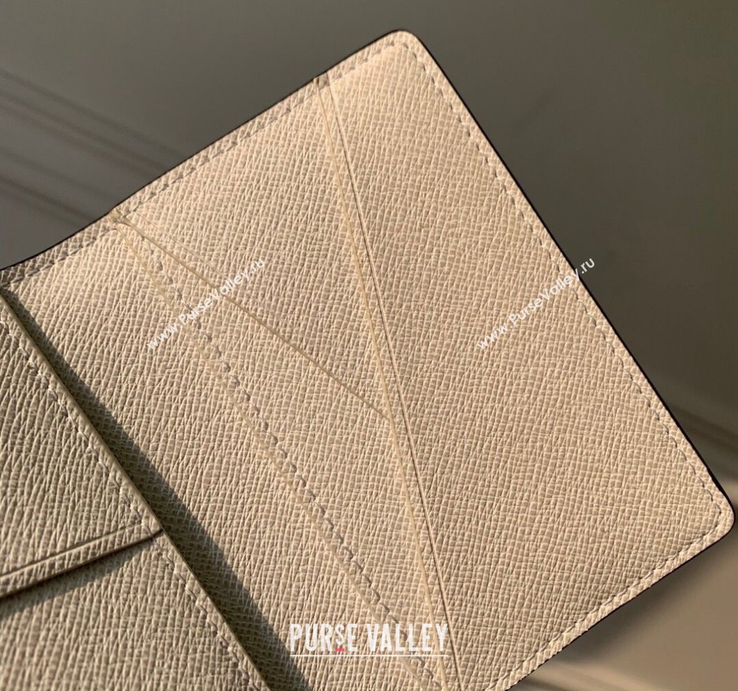 Louis Vuitton Pocket Organizer Wallet in Taiga Leather and Monogram Canvas M83095 White 2024 (KI-240413046)