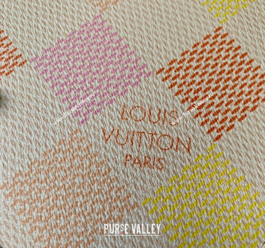 Louis Vuitton Pochette Accessoires Pouch in Damier Giant Canvas N47542 Peach Pink 2024 (KI-240412096)