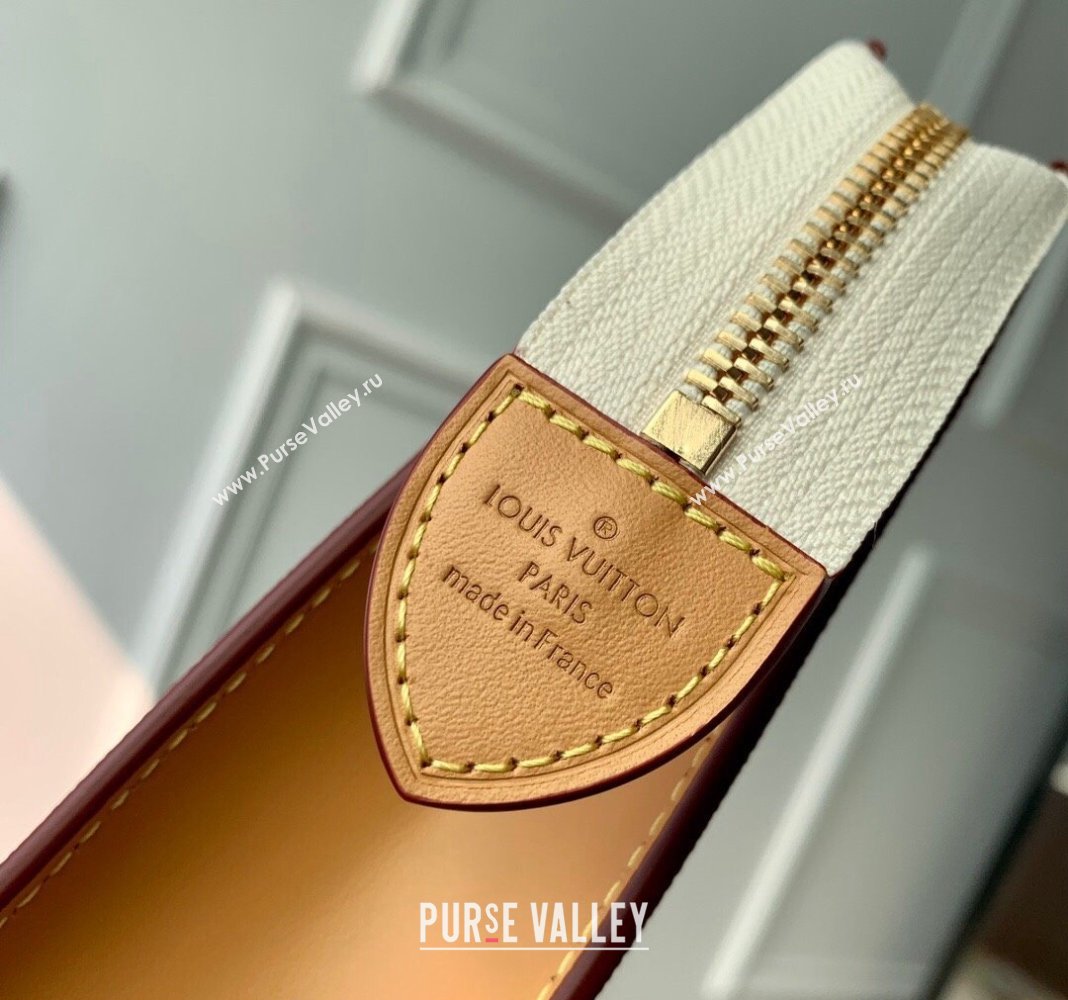 Louis Vuitton Pochette Accessoires Pouch in Damier Giant Canvas N47542 Peach Pink 2024 (KI-240412096)