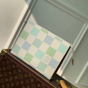 Louis Vuitton Pochette Accessoires Pouch in Damier Giant Canvas N47542 Pistachio Green 2024 (KI-240412097)