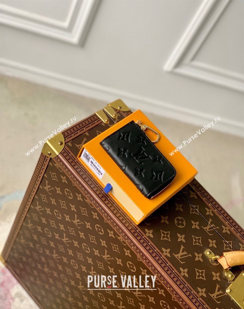 Louis Vuitton Noa Key Holder Pouch in Black Monogram Leather M83612 2024 (KI-240412034)