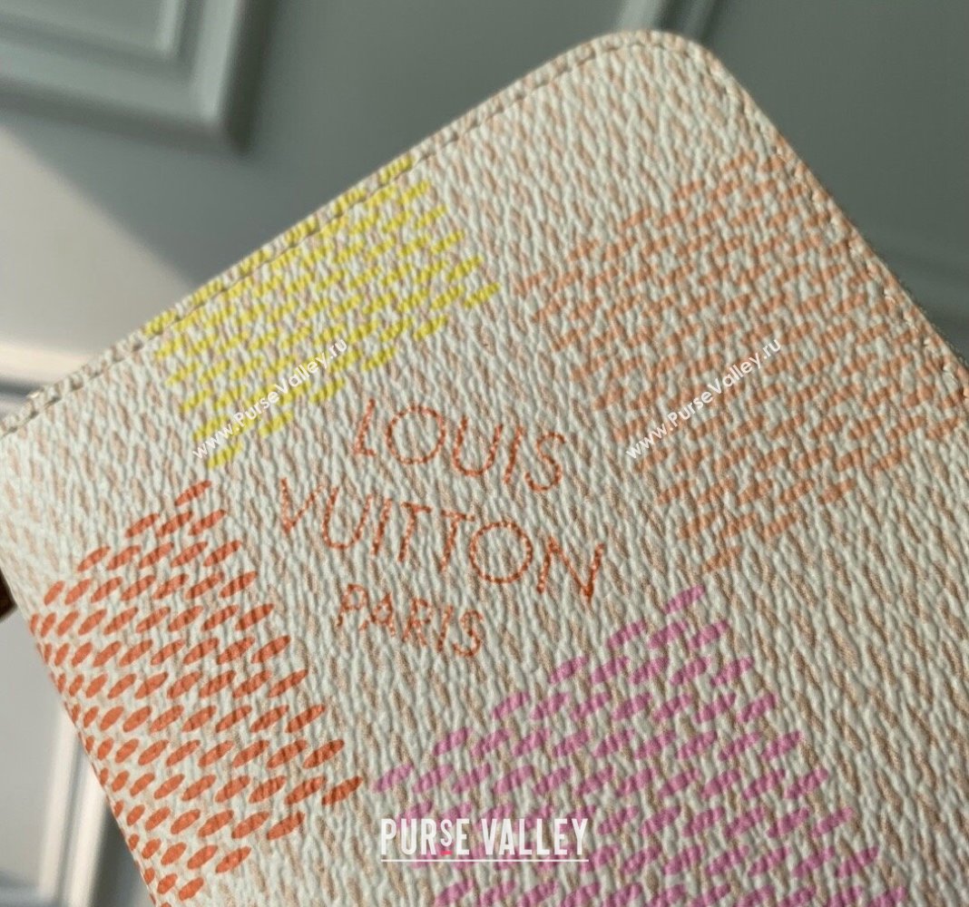 Louis Vuitton Zippy Wallet in Damier Giant Canvas N40748 Peach Pink 2024 (KI-240412095)