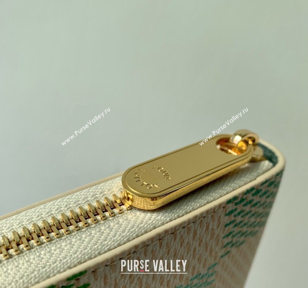 Louis Vuitton Zippy Wallet in Damier Giant Canvas N40748 Pistachio Green 2024 (KI-240412098)