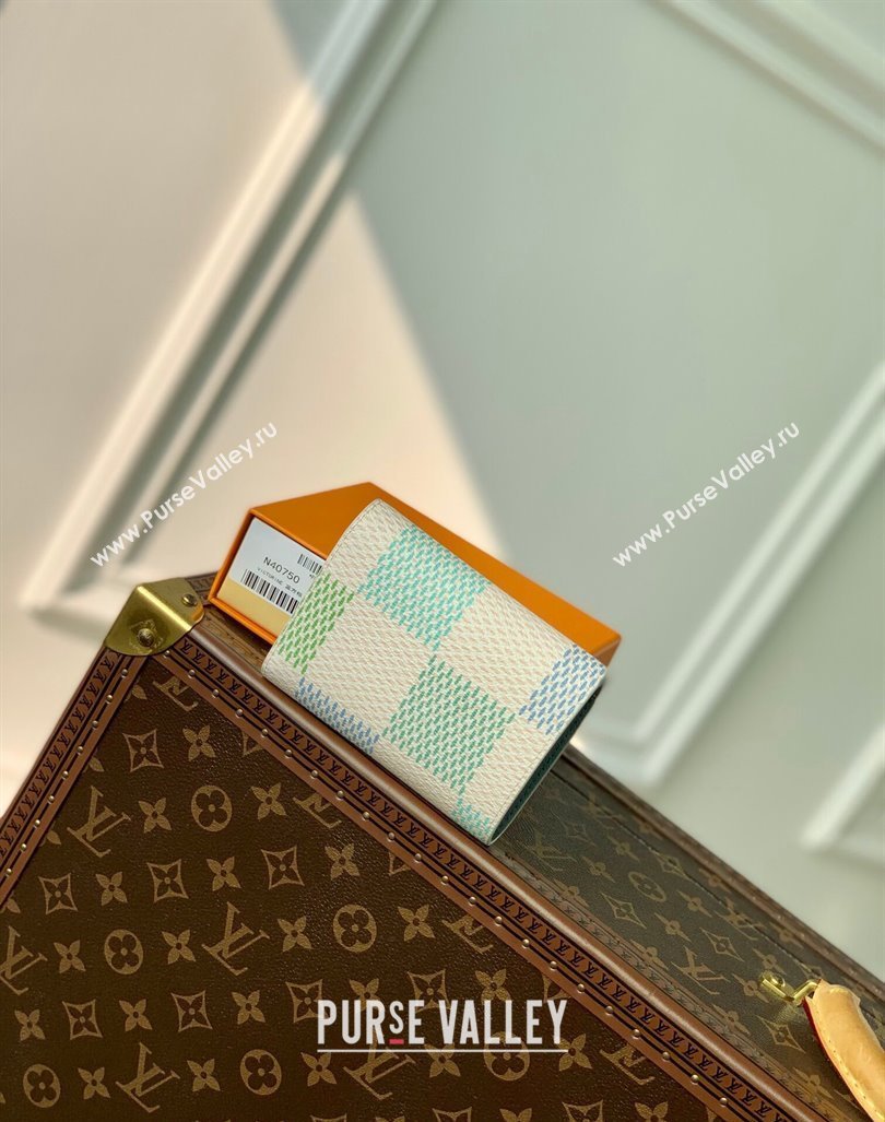 Louis Vuitton Victorine Wallet in Damier Giant Canvas N40750 Pistachio Green 2024 (KI-240413002)