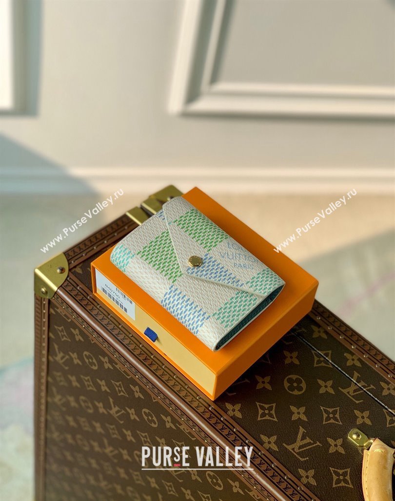 Louis Vuitton Victorine Wallet in Damier Giant Canvas N40750 Pistachio Green 2024 (KI-240413002)