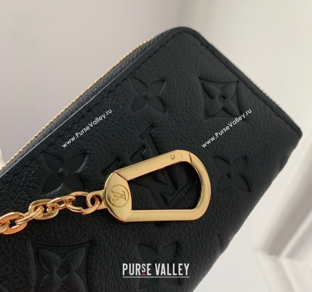 Louis Vuitton Noa Key Holder Pouch in Black Monogram Leather M83612 2024 (KI-240412034)