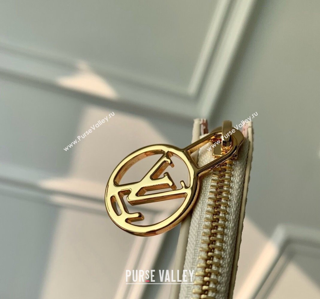 Louis Vuitton Romy Card Holder in Damier Giant Canvas N40639 Peach Pink 2024 (KI-240413003)