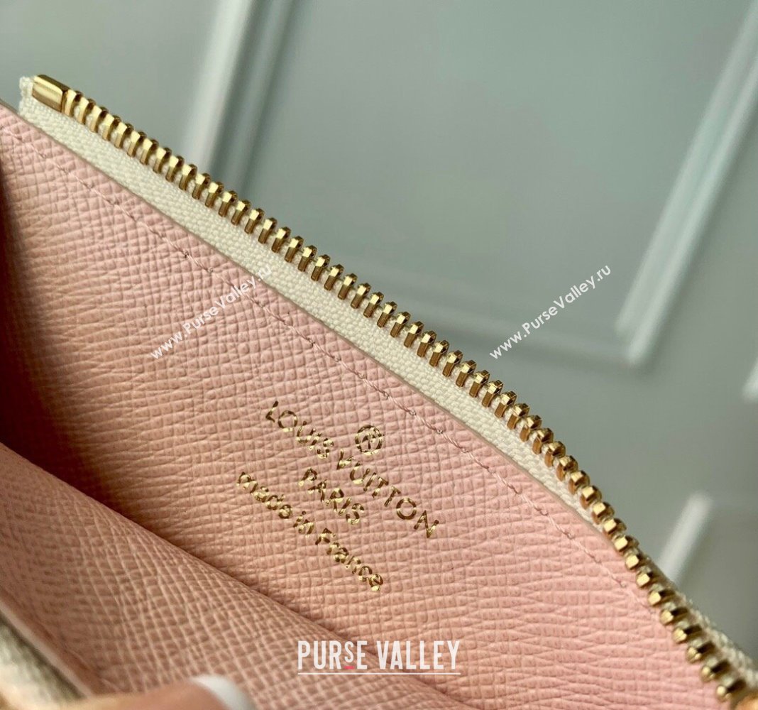 Louis Vuitton Romy Card Holder in Damier Giant Canvas N40639 Peach Pink 2024 (KI-240413003)