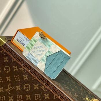 Louis Vuitton Romy Card Holder in Damier Giant Canvas N40639 Pistachio Green 2024 (KI-240413004)