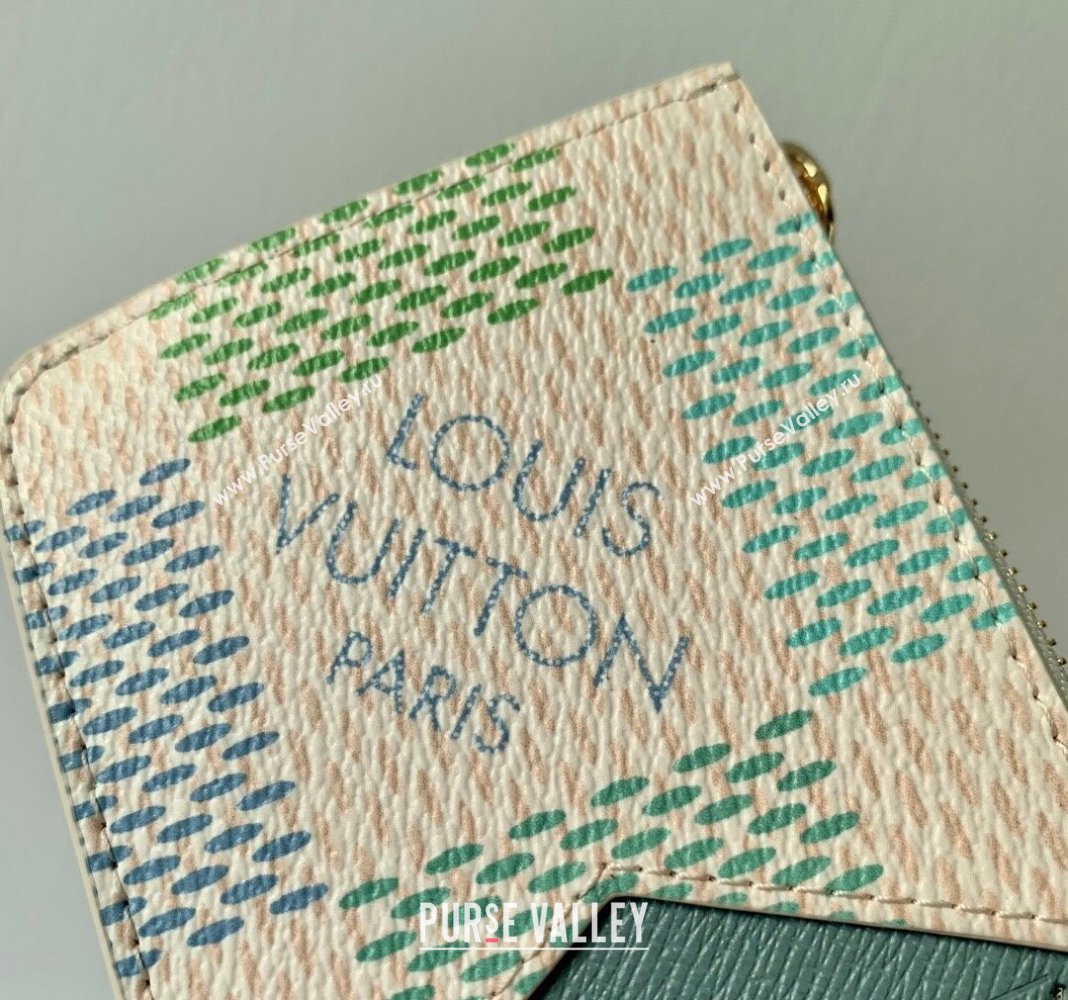 Louis Vuitton Romy Card Holder in Damier Giant Canvas N40639 Pistachio Green 2024 (KI-240413004)