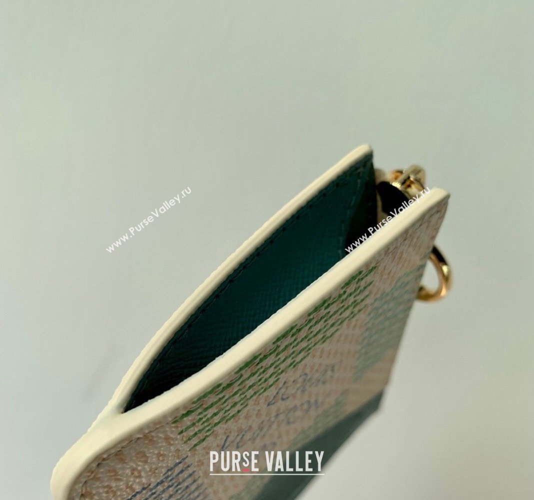 Louis Vuitton Romy Card Holder in Damier Giant Canvas N40639 Pistachio Green 2024 (KI-240413004)