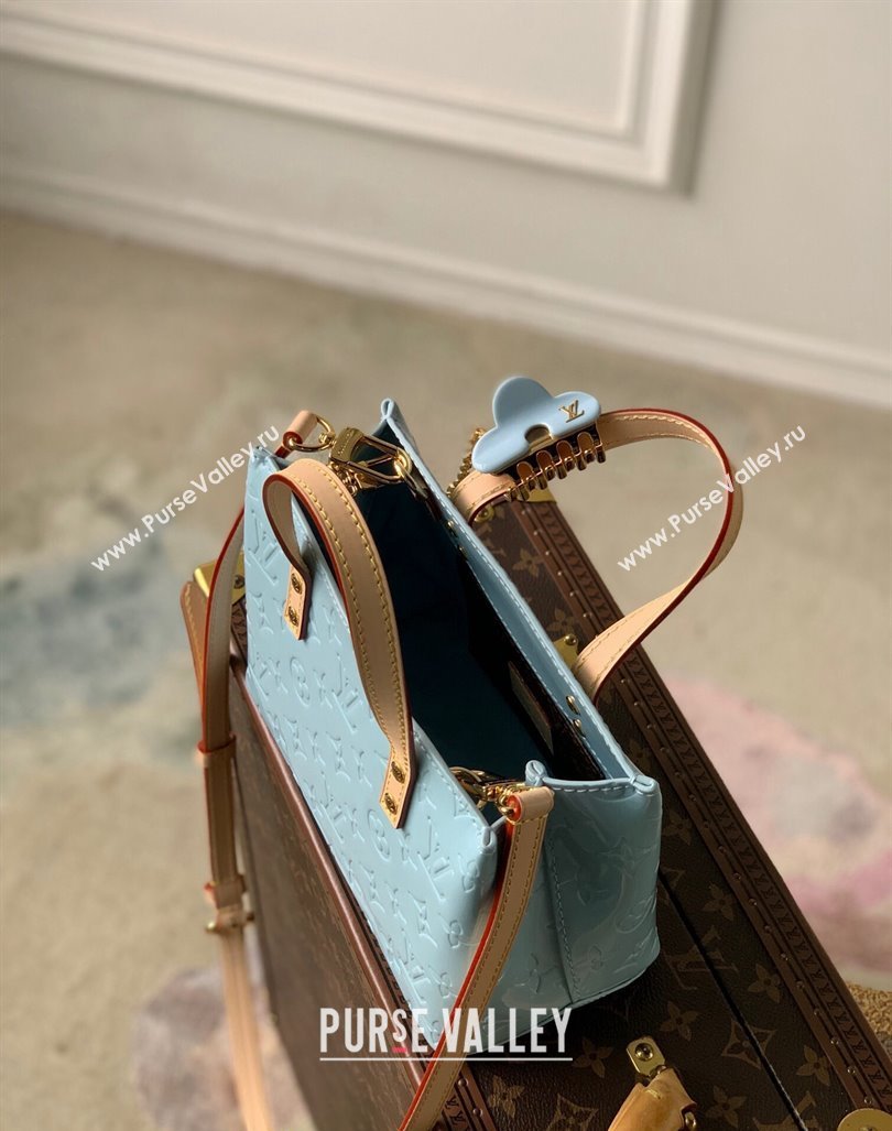 Louis Vuitton Reade PM Tote bag in Monogram Vernis Leather M24144 Blue 2024 (KI-240413055)
