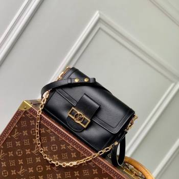 Louis Vuitton Dauphine Soft MM Shoulder bag in Calfskin M25209 Black 2024 (KI-240413009)