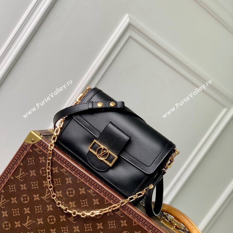 Louis Vuitton Dauphine Soft MM Shoulder bag in Calfskin M25209 Black 2024 (KI-240413009)