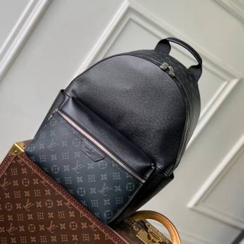 Louis Vuitton Mens Discovery Backpack bag in Taiga Leather and Monogram Canvas M31033 Black 2024 (KI-240413059)