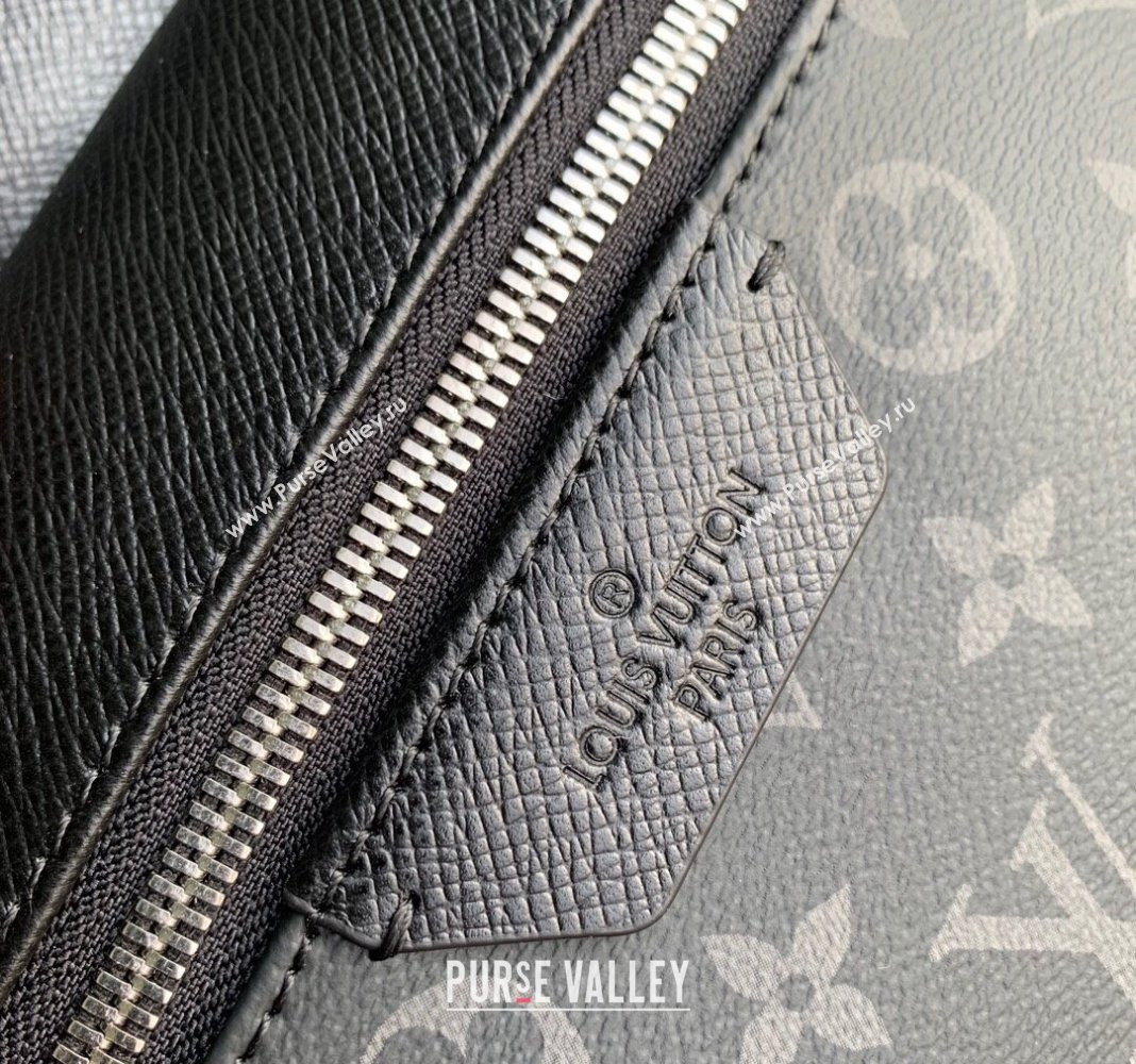 Louis Vuitton Mens Discovery Backpack bag in Taiga Leather and Monogram Canvas M31033 Black 2024 (KI-240413059)