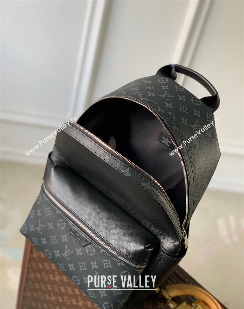 Louis Vuitton Mens Discovery Backpack bag in Taiga Leather and Monogram Canvas M31033 Black 2024 (KI-240413059)