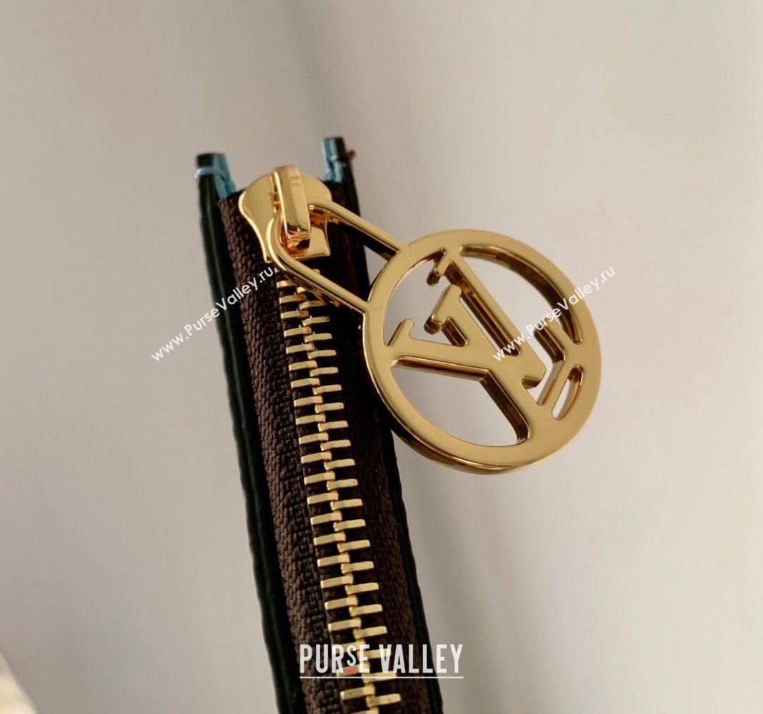 Louis Vuitton Romy Card Holder in Monogram Canvas and Leather M83602 Blue 2024 (KI-240412038)