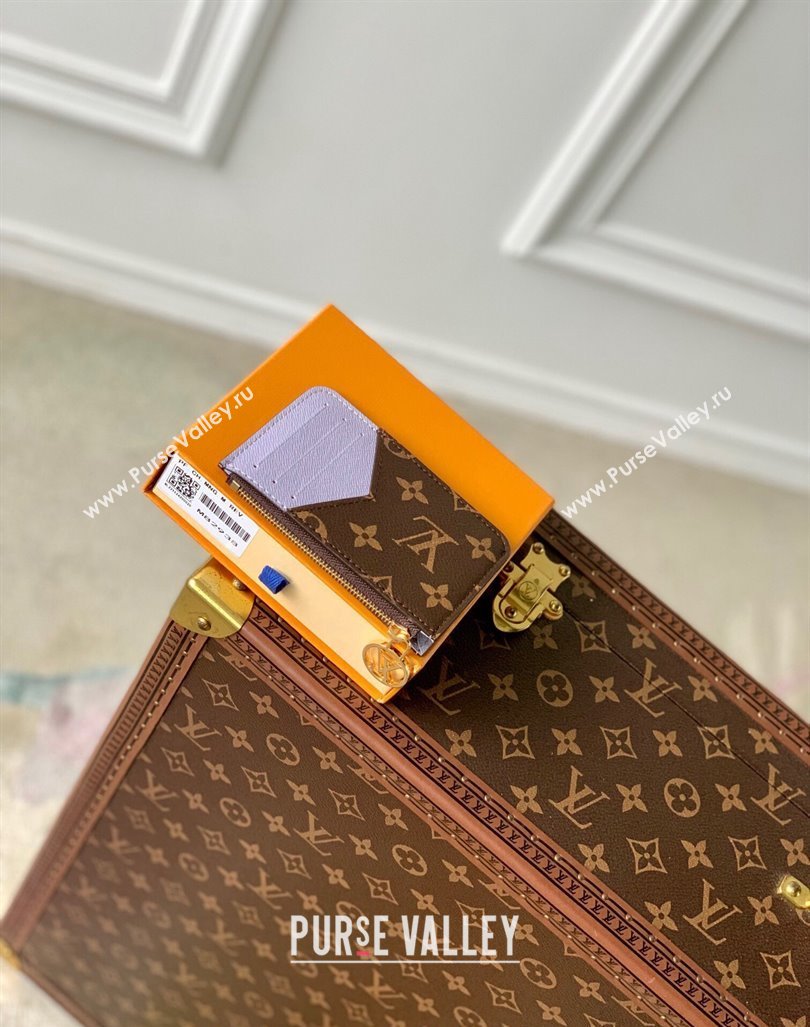 Louis Vuitton Romy Card Holder in Monogram Canvas and Leather M82938 Purple 2024 (KI-240412039)