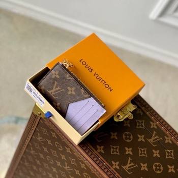 Louis Vuitton Romy Card Holder in Monogram Canvas and Leather M82938 Purple 2024 (KI-240412039)