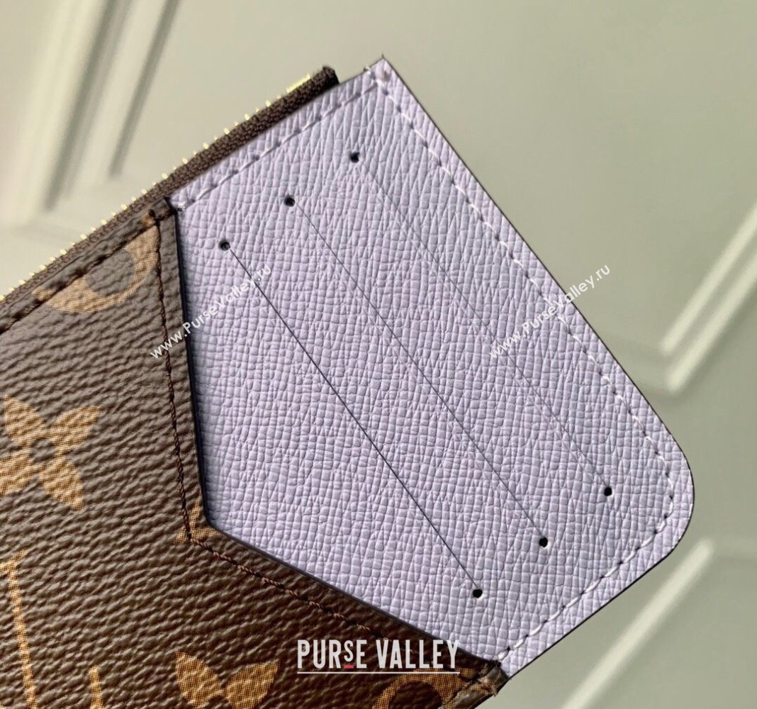 Louis Vuitton Romy Card Holder in Monogram Canvas and Leather M82938 Purple 2024 (KI-240412039)
