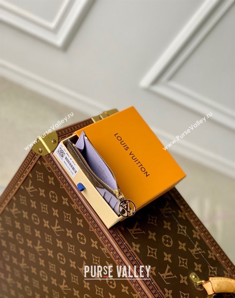 Louis Vuitton Romy Card Holder in Monogram Canvas and Leather M82938 Purple 2024 (KI-240412039)