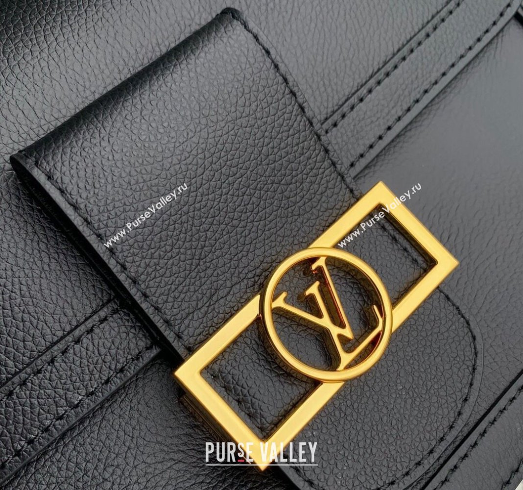 Louis Vuitton Dauphine Soft MM Shoulder bag in Calfskin M25209 Black 2024 (KI-240413009)