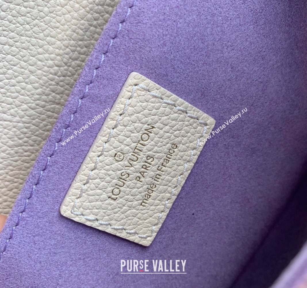 Louis Vuitton Pochette Metis East West Bag in Monogram Empreinte Leather M45696 Light Beige/Purple 2023 (KI-240412040)