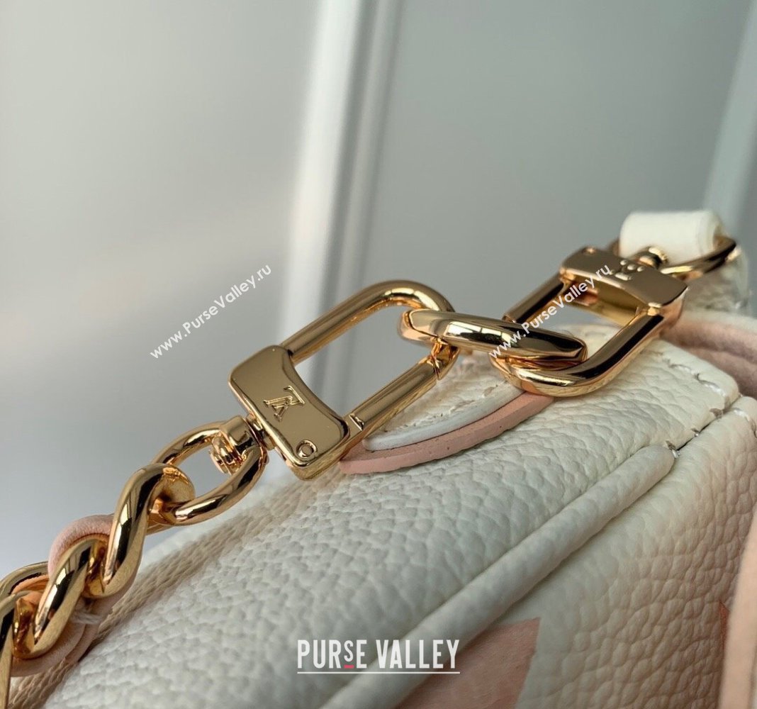 Louis Vuitton Wallet on Chain Ivy in Monogram Leather M83026 White/Peachy Pink 2024 (KI-240412041)