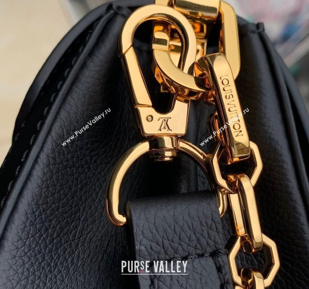 Louis Vuitton Dauphine Soft MM Shoulder bag in Calfskin M25209 Black 2024 (KI-240413009)