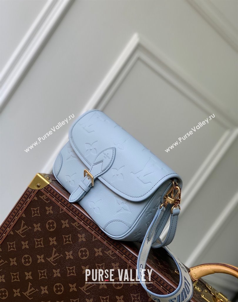 Louis Vuitton Diane Shoulder Bag in Monogram Leather M46846 Light Blue 2024 (KI-240412042)