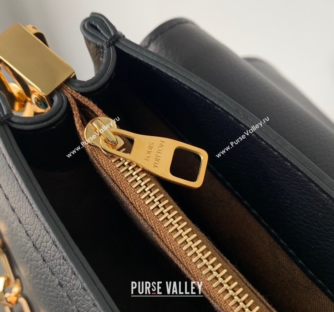 Louis Vuitton Dauphine Soft MM Shoulder bag in Calfskin M25209 Black 2024 (KI-240413009)