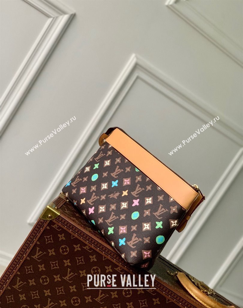 Louis Vuitton Pochette Voyage Souple Pouch in Monogram Craggy Canvas M83568 Chocolate Brown 2024 (KI-240412048)