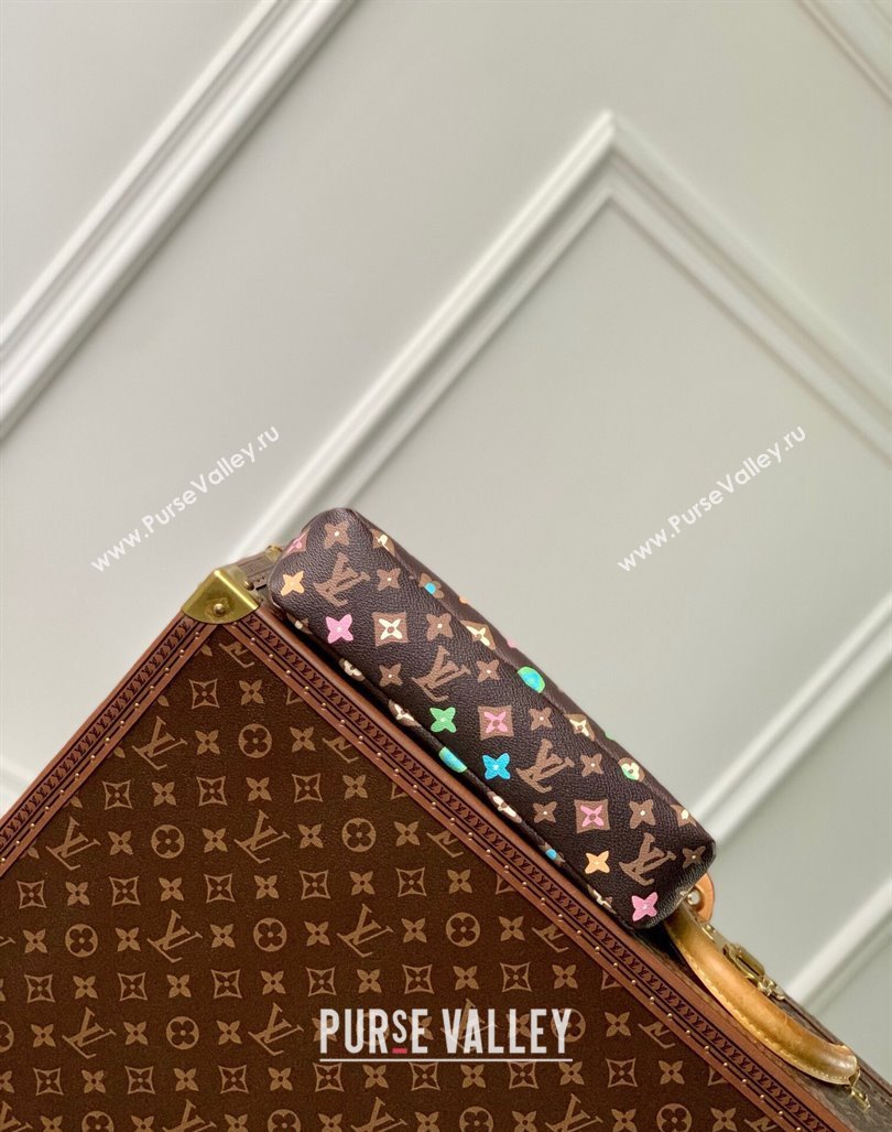 Louis Vuitton Pochette Voyage Souple Pouch in Monogram Craggy Canvas M83568 Chocolate Brown 2024 (KI-240412048)