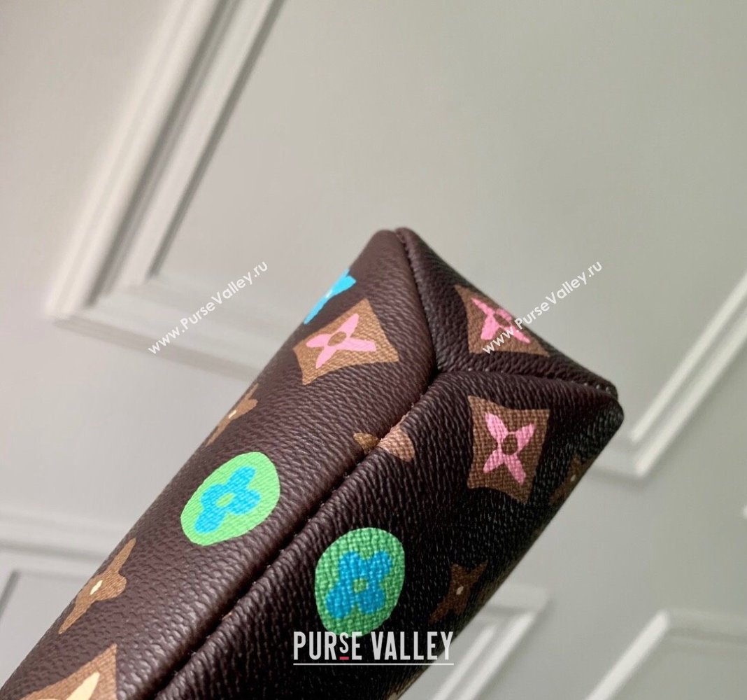 Louis Vuitton Pochette Voyage Souple Pouch in Monogram Craggy Canvas M83568 Chocolate Brown 2024 (KI-240412048)