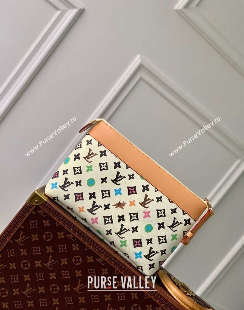 Louis Vuitton Pochette Voyage Souple Pouch in Monogram Craggy Canvas M83568 Vanilla White 2024 (KI-240412049)