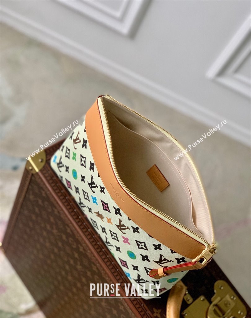 Louis Vuitton Pochette Voyage Souple Pouch in Monogram Craggy Canvas M83568 Vanilla White 2024 (KI-240412049)