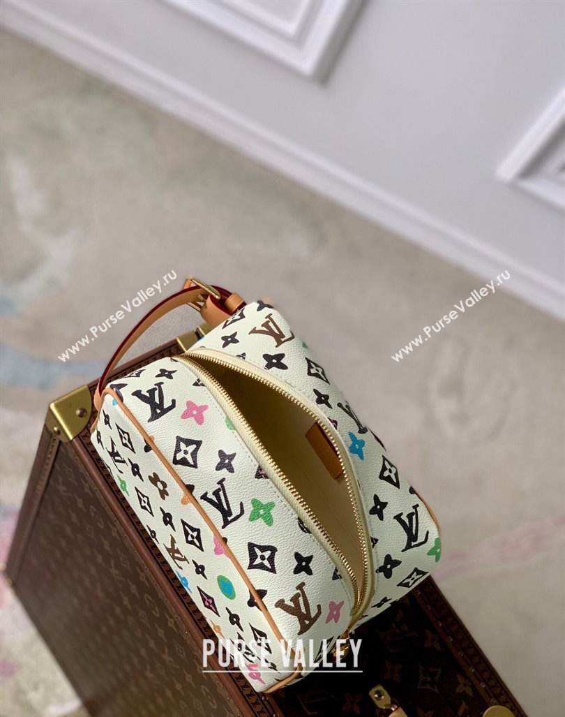 Louis Vuitton Locker Dopp Kit Bag in Monogram Craggy Canvas M47069 Vanilla White 2024 (KI-240412050)